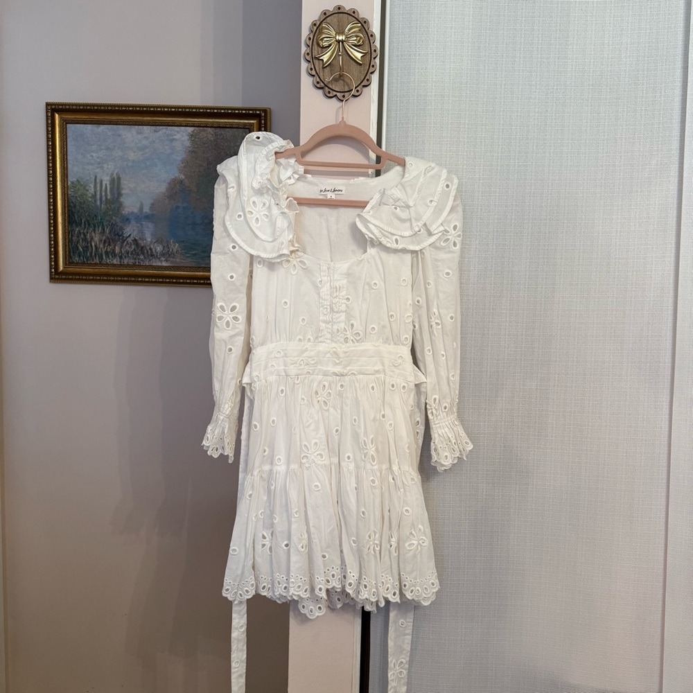 For Love & Lemons Serena Mini Dress White - Picture 5 of 8